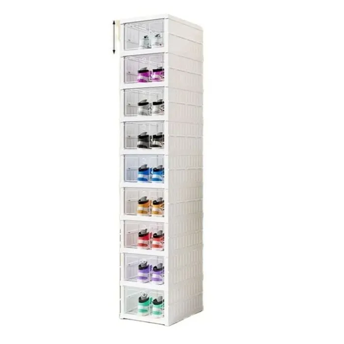 Zapatera Plegable 9 Pisos - Organizador Vertical de Zapatos, Ahorra Espacio, 161 cm de Alto